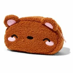 Cheapest ⭐ Claire's Brown Bear Sherpa Makeup Bag 👏