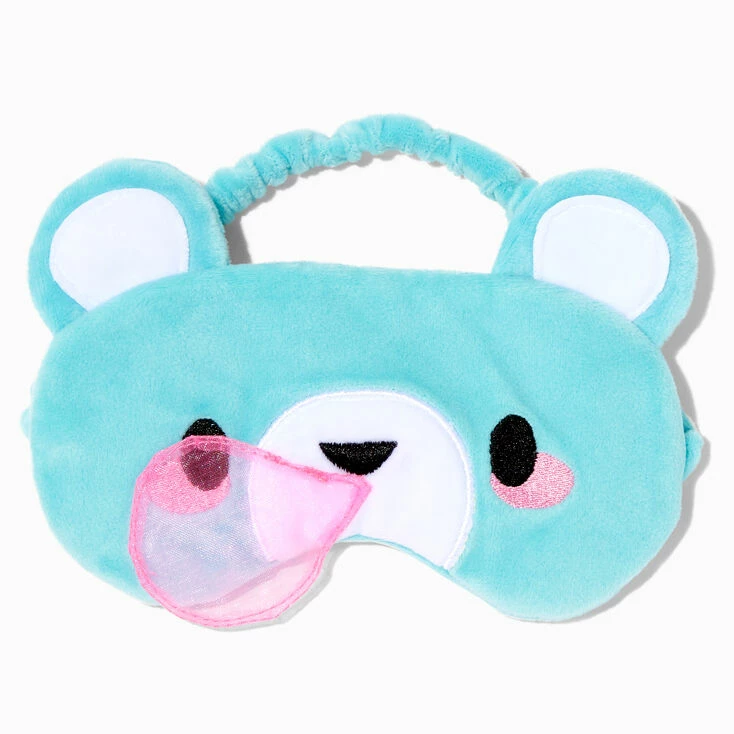 Budget 🥰 Claire's Blue Bubblegum Bear Sleeping Mask 😉 3 Budget 🥰 Claire's Blue Bubblegum Bear Sleeping Mask 😉