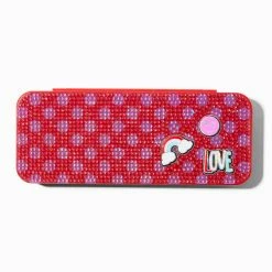 Best Pirce 🧨 Claire's Pink Polka Dots Red Bling Makeup Palette ❤️