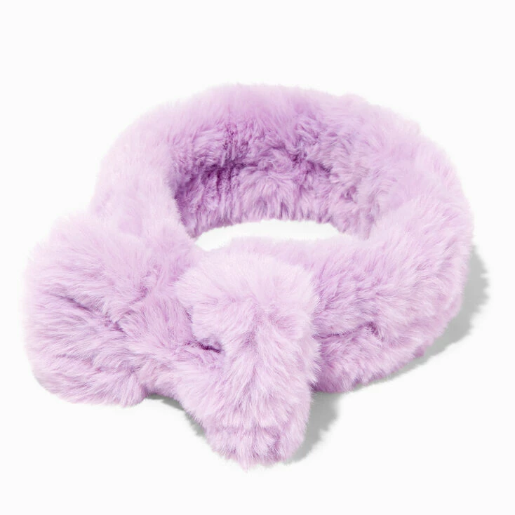 Coupon ❤️ Claire's Lilac Furry Makeup Bow Headwrap 😍 3 Coupon ❤️ Claire's Lilac Furry Makeup Bow Headwrap 😍