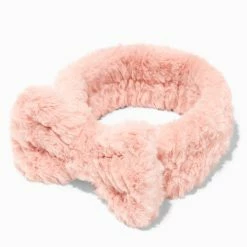 Best Pirce 🌟 Claire's Pink Furry Makeup Bow Headwrap 🤩