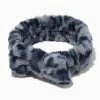 Flash Sale 🥰 Claire's Grey Leopard Furry Makeup Bow Headwrap 🎁 -Claire’s Shop 16311 1