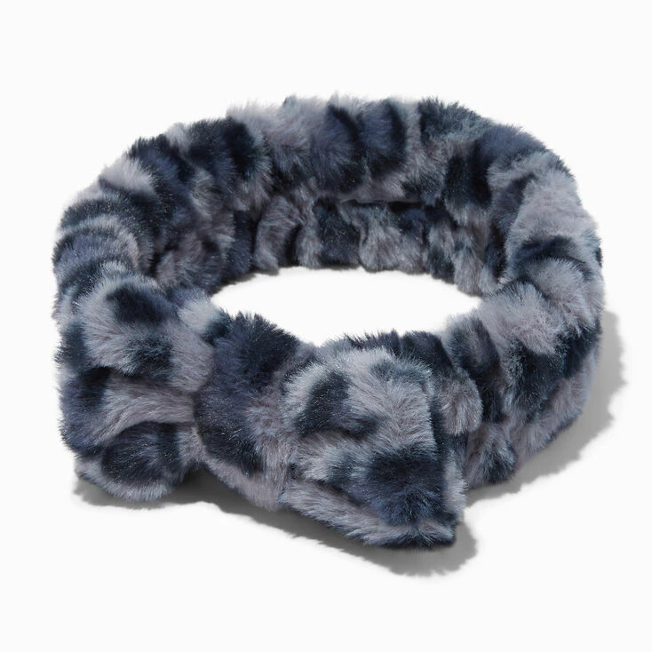 Flash Sale ???? Claire's Grey Leopard Furry Makeup Bow Headwrap ???? 3 Flash Sale ???? Claire's Grey Leopard Furry Makeup Bow Headwrap ????