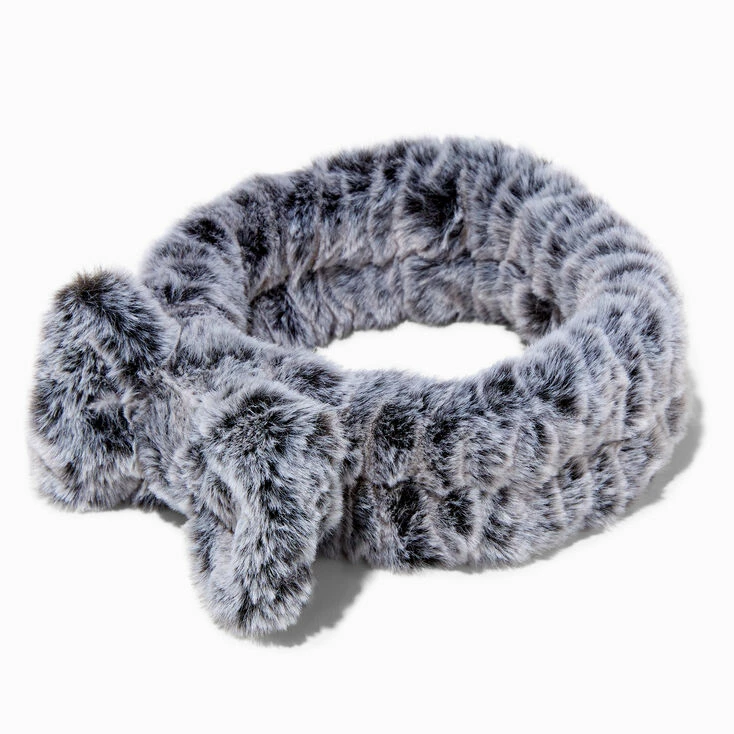 Outlet 🤩 Claire's Grey Furry Makeup Bow Headwrap ✨ 3 Outlet 🤩 Claire's Grey Furry Makeup Bow Headwrap ✨