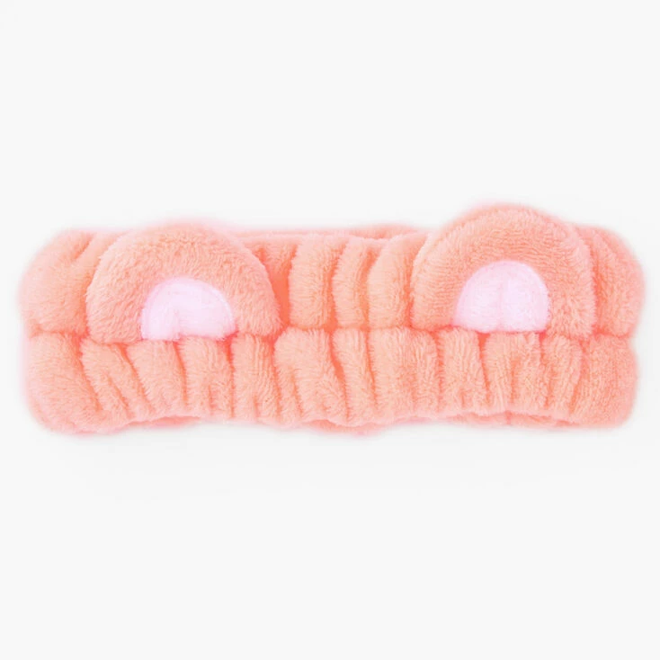 Best Sale π Claire's Plush Coral Bear Ear Makeup Headwrap π 4 Best Sale π Claire's Plush Coral Bear Ear Makeup Headwrap π - Image 2
