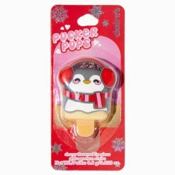 Hot Sale ✔️ Claire's Pucker Pops® Penguin Scarf Lip Gloss - Cherry ???? -Claire’s Shop 35969 3