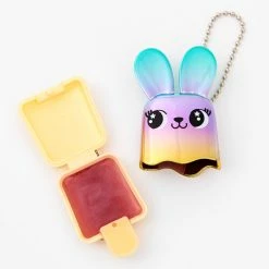 New 🔔 Claire's Pucker Pops® Rainbow Metallic Bunny Lip Gloss - Cotton 🍬 Candy 🥰