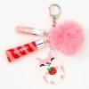 Promo 🧨 Claire's Strawberry Hamster Lip Gloss Keychain ❤️ -Claire’s Shop 64957 1
