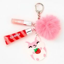 Promo 🧨 Claire's Strawberry Hamster Lip Gloss Keychain ❤️