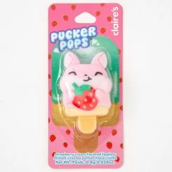 Brand new 🎉 Claire's Pucker Pops Hamster Lip Gloss - Strawberry 🎉 -Claire’s Shop 65221 3