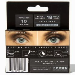 Hot Sale ✨ Claire's Eylure Luxe Velvet Noir Matte Black Fibres - Nightfall ❤️ -Claire’s Shop 69372 3