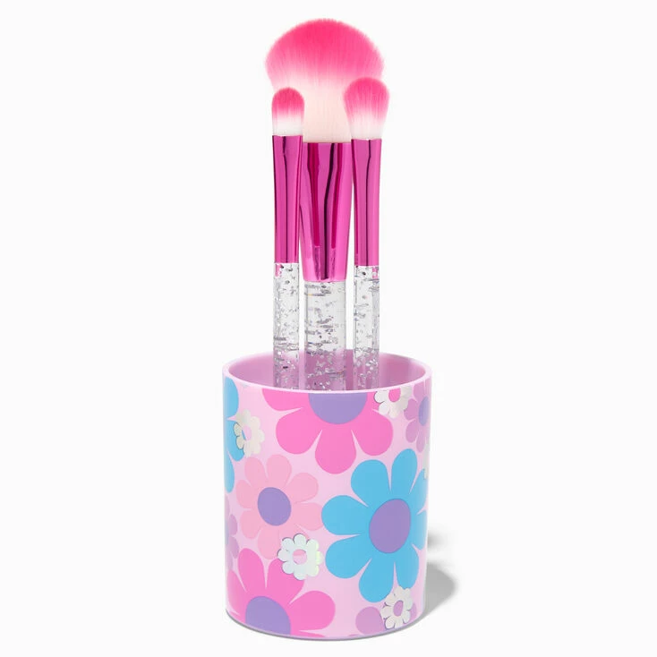 Hot Sale 🤩 Claire's Retro Daisy Pink Makeup Brush Set - 3 Pack ⌛ 3 Hot Sale 🤩 Claire's Retro Daisy Pink Makeup Brush Set - 3 Pack ⌛