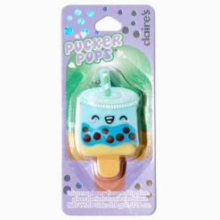 Best Pirce ✔️ Claire's Pucker Pops® Blue Boba Tea Lip Gloss - Blue Raspberry ???? -Claire’s Shop 89572 3