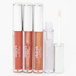 Best deal 🔔 Claire's Bronzed Nude Shimmer Lip Gloss Set (4 Pack) 🎁