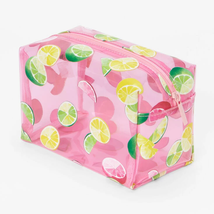 Deals 👍 Claire's Pink Citrus Transparent Makeup Bag 🎁 3 Deals 👍 Claire's Pink Citrus Transparent Makeup Bag 🎁